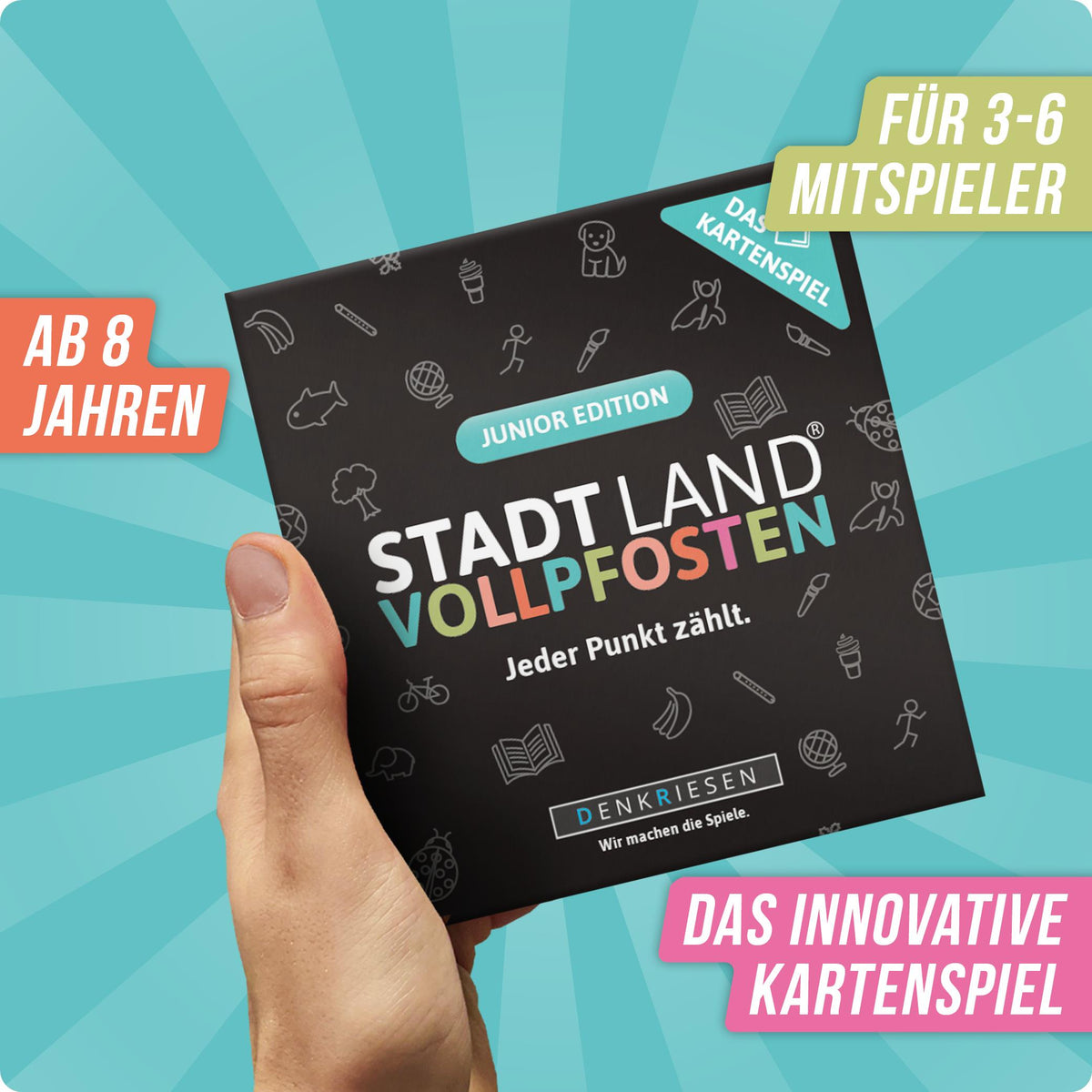 Stadt Land Vollpfosten® Kartenspiel | Junior Edition