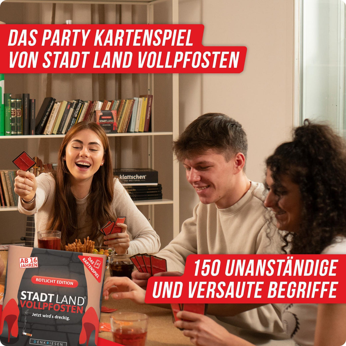 Stadt Land Vollpfosten® Kartenspiel | Rotlicht Edition