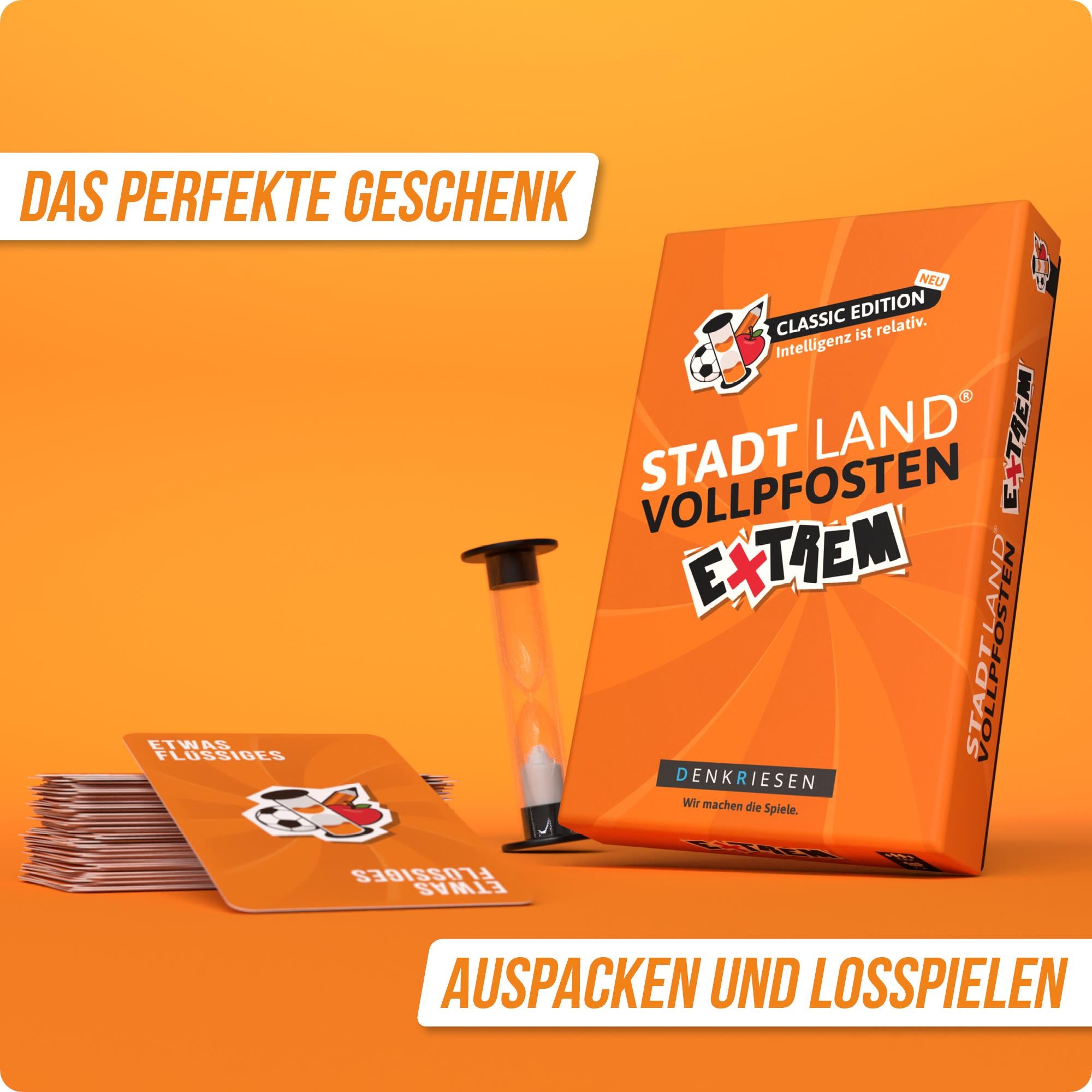 Stadt Land Vollpfosten® Classic Edition – "Intelligenz ist relativ."  | Extrem