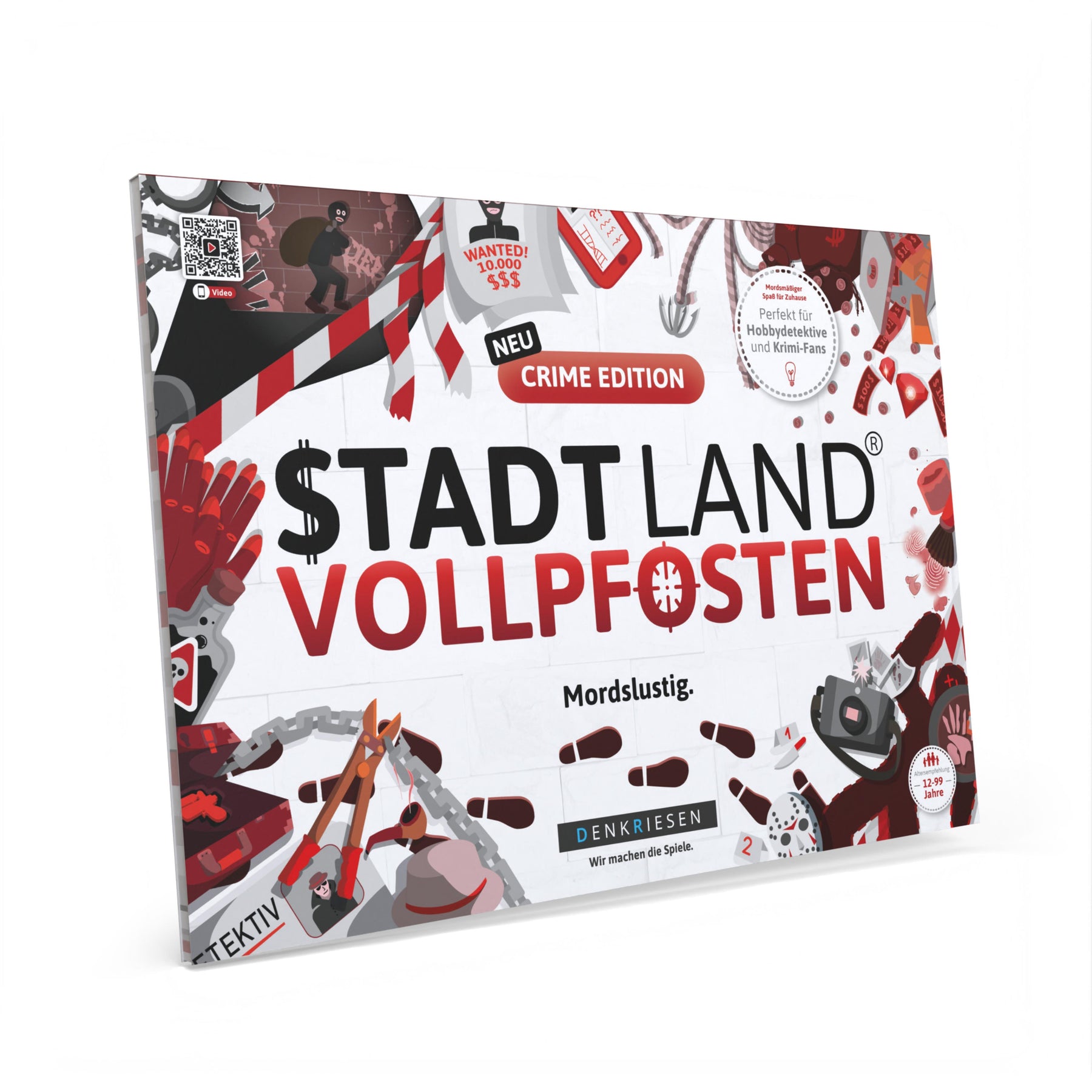 Stadt Land Vollpfosten® Spielblock | Crime Edition