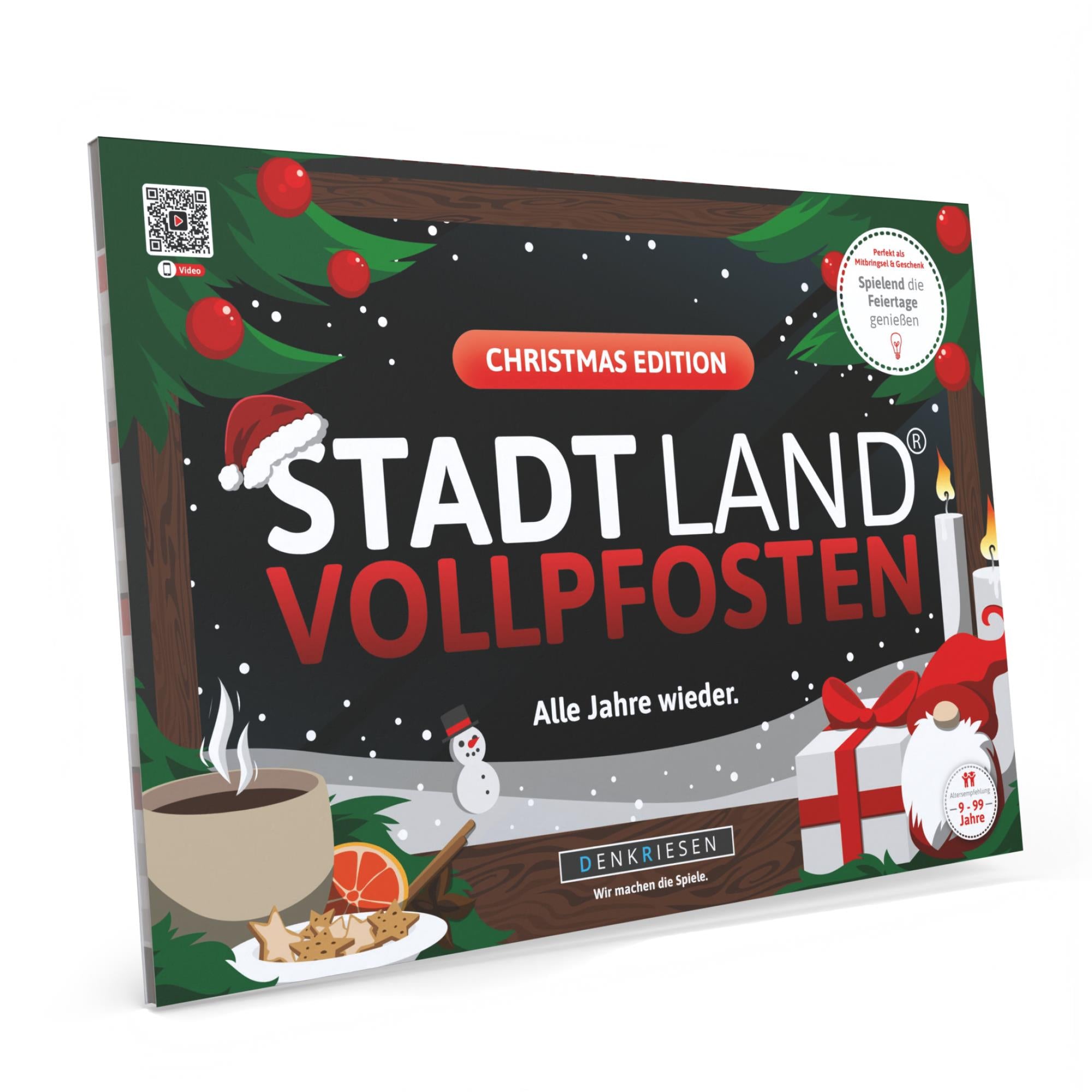 Stadt Land Vollpfosten® Christmas Edition –  "Alle Jahre wieder." | A4 Spielblock